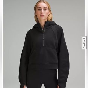 LULULEMON SCUBA OVERSIZED HALF ZIP HOODIE (black) L/XL